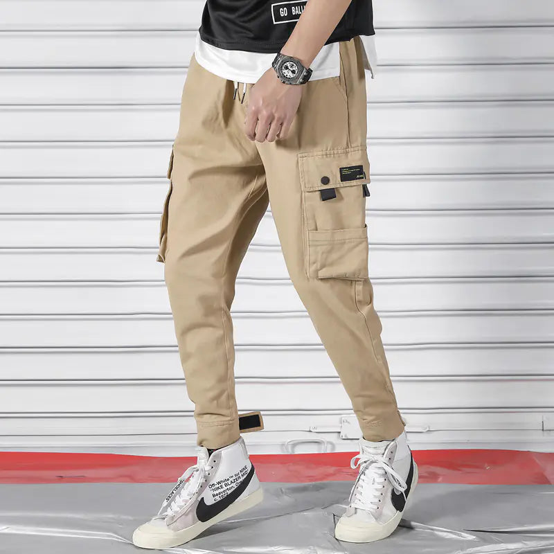 Men's Trendy Multi-Pocket Nine-Point Pants