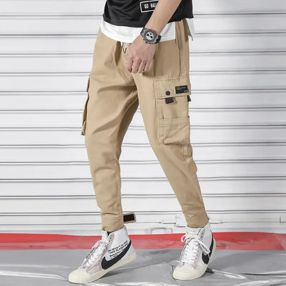 Men's Trendy Multi-Pocket Nine-Point Pants