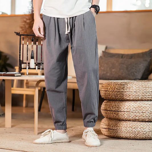 Men's Summer Loose Fit Nine-Point Harem Pants