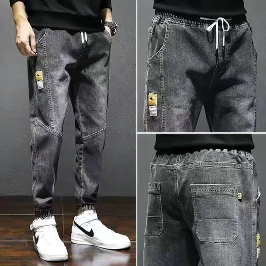 Trendy Autumn Men's Nine-Point Harem Jeans