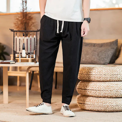 Men's Summer Loose Fit Nine-Point Harem Pants
