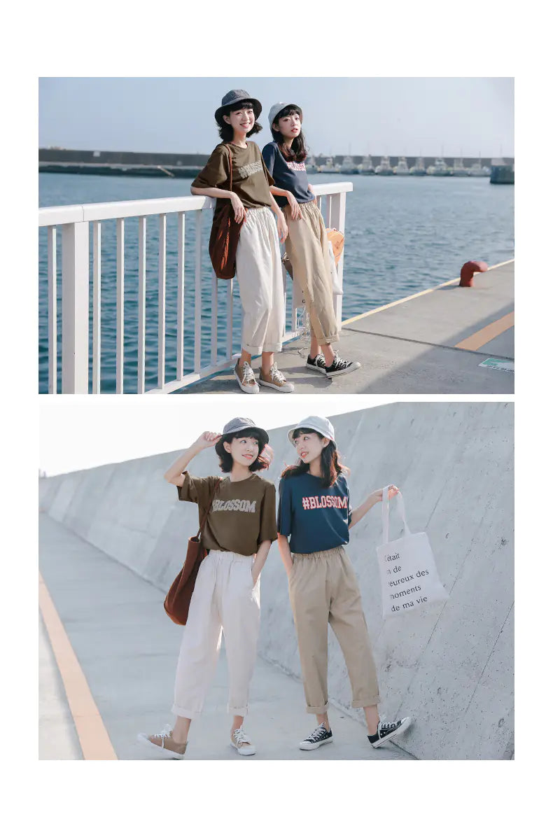 Women's Nine-Point Cargo Harem Pants