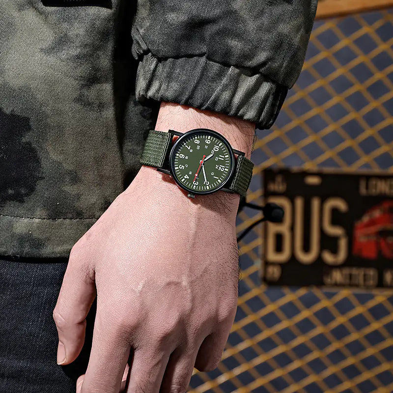 Men's Casual Sport Watch with Nylon Woven Strap