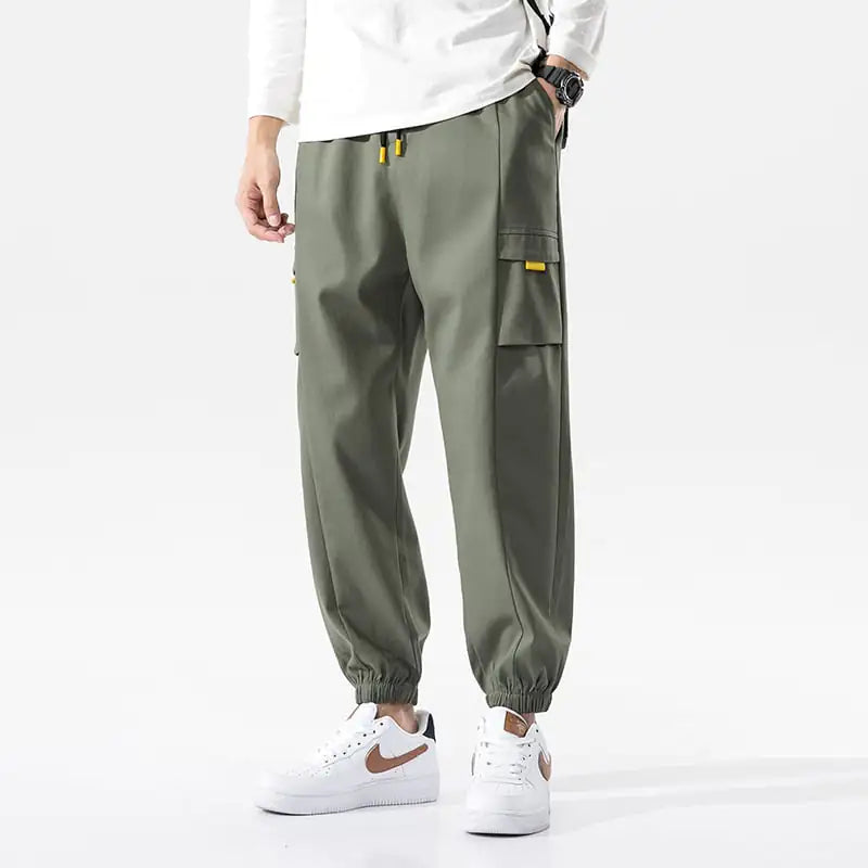 Trendy Men's Harem Pants with Nine-Point Beam Feet