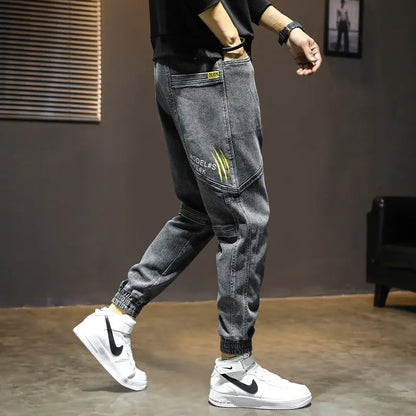Trendy Autumn Men's Nine-Point Harem Jeans