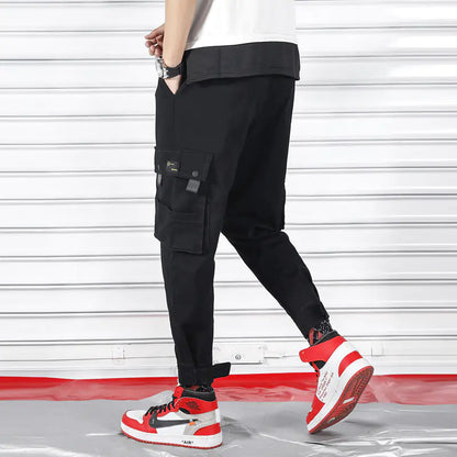 Men's Trendy Multi-Pocket Nine-Point Pants