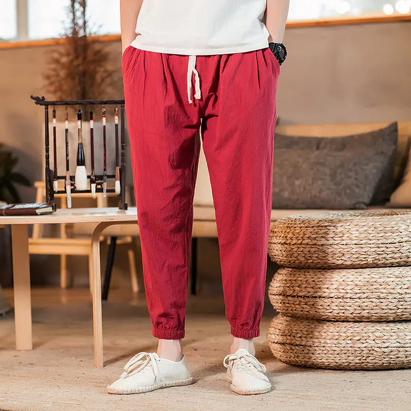 Men's Summer Loose Fit Nine-Point Harem Pants