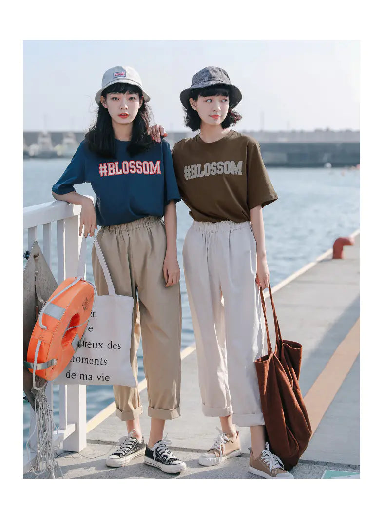 Women's Nine-Point Cargo Harem Pants