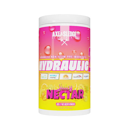 Axe & Sledge Supplements Hydraulic Stimulant-Free Pump Pre-Workout Powder 40 Servings (Pack of 1) (Juicy Nectar)