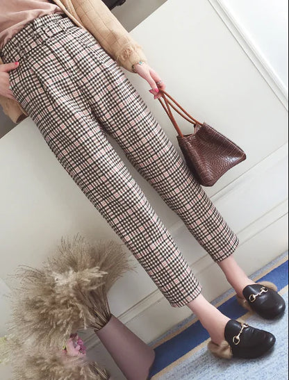 High Waist Harem Pants in Nine-Point Style
