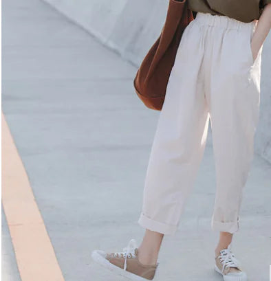 Women's Nine-Point Cargo Harem Pants