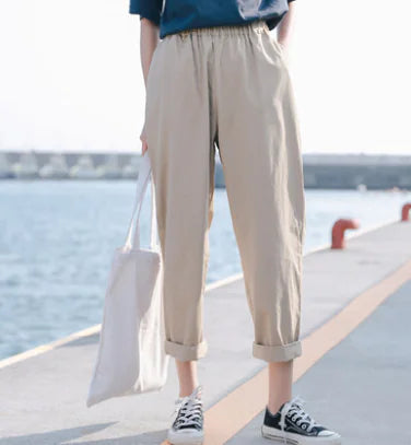 Women's Nine-Point Cargo Harem Pants
