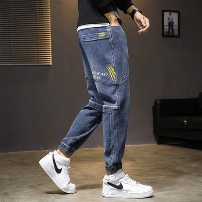 Trendy Autumn Men's Nine-Point Harem Jeans
