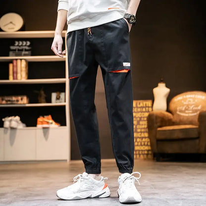 Trendy Men's Harem Pants with Nine-Point Beam Feet
