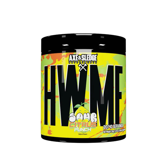 Axe & Sledge HWMF Pre-Workout Powder - 20/40 Servings - Caffeine L-Citrulline Betaine (20/40 Servings Sour Citrus Punch)