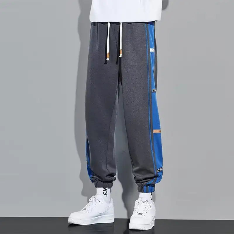 Men's Loose Plus Velvet Sport Harem Nine-Point Pants