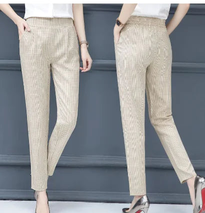 High Waist Harem Pants in Nine-Point Style