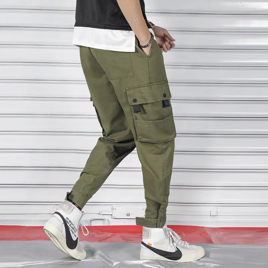 Men's Trendy Multi-Pocket Nine-Point Pants